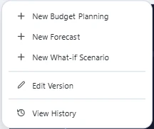 Version Management screen