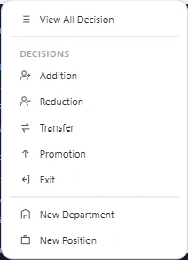 Headcount Planning screen